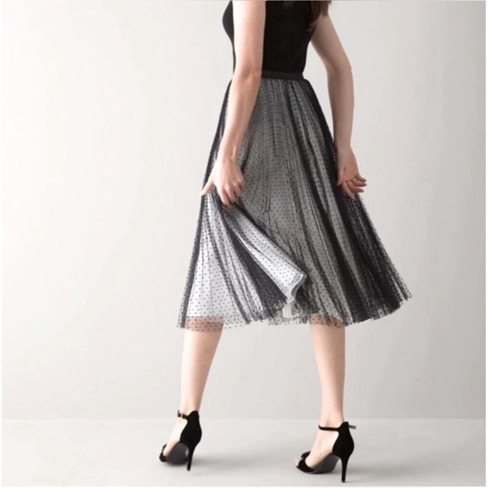 NWT WHITE HOUSE BLACK MARKET WHBM TULLE DOT SKIRT